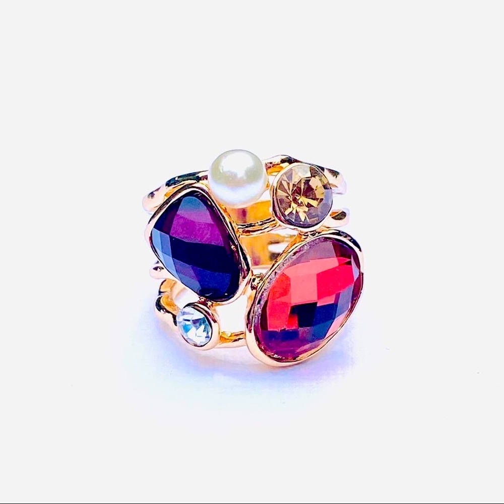 🌵4/$30 New Gemstone & Pearl Statement Ring